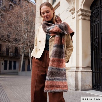 Узор для вязания шарфа платочной вязкой с использованием Concept Bohemian