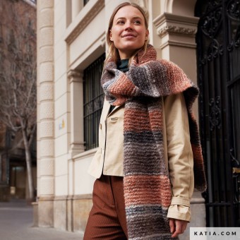 схема вязания шарфа с узором платочная вязка с использованием Concept Bohemian