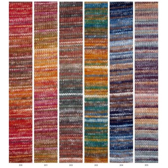 вся палитра цветов и оттенков пряжи Katia Concept Cotton-Merino Paradiso