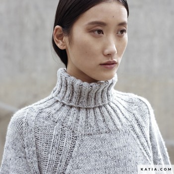 Пряжа Katia Concept Cotton Merino Tweed — для английских резинок