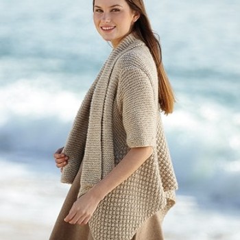 пончо из 11 мотков Cotton-Merino