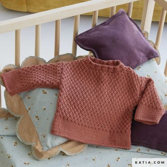 Детский свитер из пряжи Katia Essential Alpaca