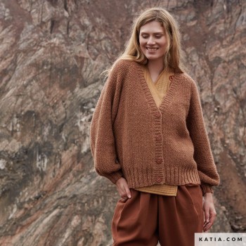 Puffed-sleeved cardigan из Essential Alpaca