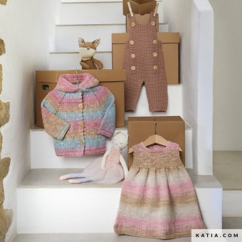 вязаное крючком детское пальто с капюшоном Merino Baby Aquarelle