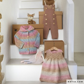 вязаное крючком детское пальто с капюшоном Merino Baby Aquarelle