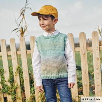 Детский градиентный жилет с узором Merino Baby Aquarelle Эта не мнущаяся шерсть гарантирует ребенку комфорт и легкость