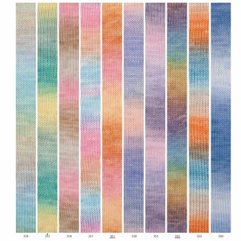 палитра цветов пряжи Katia Merino Baby Aquarelle