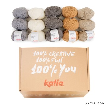 Комплект из 15 клубков Katia Merino 100%