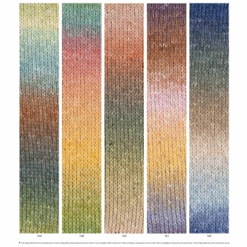 вся палитра оттенков пряжи Katia Concept Summer Tweed Degrade