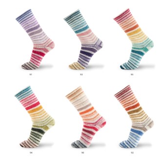 палитра всех цветов носочной испанской пряжи Katia Concept Symmetric Socks & More - Infinity