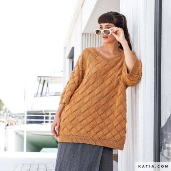 Подходит ли Katia Cotton 100% для вязания спицами? Да, идеальна для спиц 3–3,5 мм