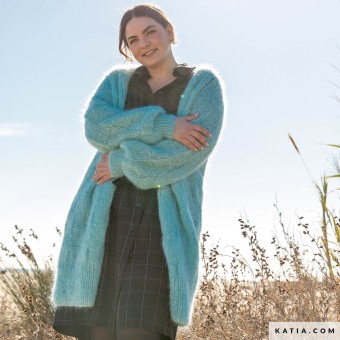 Кардиган Ingenua в клетку оверсайз Katia с узором