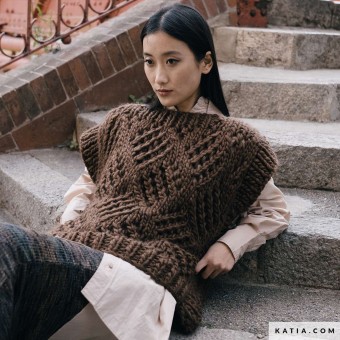 Какую форму лучше вязать из Katia Love Wool? — Объёмные вещи: оверсайз свитеры, шарфы, пледы.
