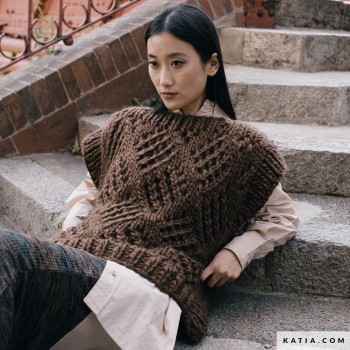 Какую форму лучше вязать из Katia Love Wool? — Объёмные вещи: оверсайз свитеры, шарфы, пледы.