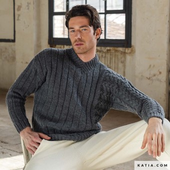 Можно ли комбинировать Katia Prime Merino с другими нитями? — Да, отлично сочетается с шерстяными и акриловыми.