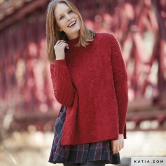 Как вязать Katia Prime Merino, чтобы избежать растяжения? — Используйте плотные узоры и спицы нужного размера.