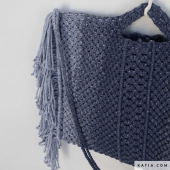 Katia Shadow Macramé - экологичный шнур из переработанного хлопка и полиэстера, с красивым градиентным эффектом и бахромой по бокам