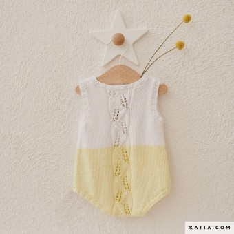 Наслаждайтесь вязанием двухцветного ромпера из пряжи Summer Comfort!