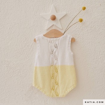 Наслаждайтесь вязанием двухцветного ромпера из пряжи Summer Comfort!