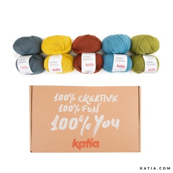 Комплект из 10 клубков Katia Super Merino
