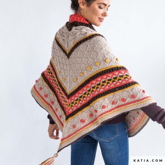 Мы использовали пряжу Katia Super Merino для создания энергичного узора