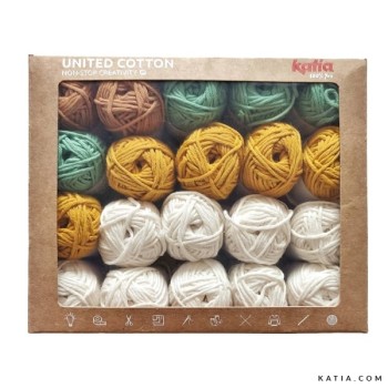 Лёгкая и дышащая хлопковая пряжа Katia United Cotton в широком цветовом ассортименте