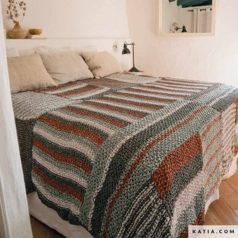 Схема вязания лоскутного одеяла с использованием пряжи Washi