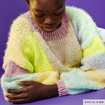 Короткий свитер с узором Billie color blocks от WOW!
