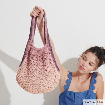 Схема вязания сетчатой сумки Maris с использованием WOW Tote Bag