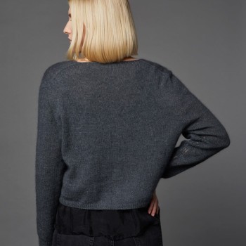 Жакет из пряжи MODENA Slate Grey и PREMIA Anthracite