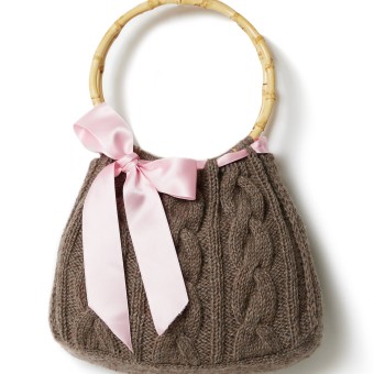 Сумочка связанная из пряжи LANA GROSSA ALPINA Landhauswolle