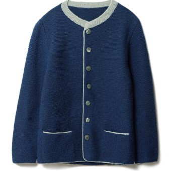 Мужской вязаный жакет GARTER STITCH из пряжи LANA GROSSA ALPINA Landhauswolle