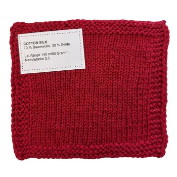 Образец связанный из пряжи Lana Grossa Cotton Silk