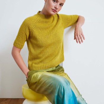 Свитер С Короткими Рукавами Коллекция Nieves Fam 284 связанный из пряжи LangYarns Ananas