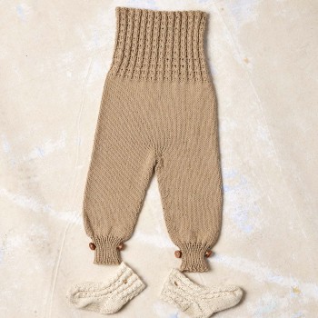 Детские вязаные леггинсы SAMI Punto 83 PTO-083_09 из пряжи LANGYARNS Baby Cotton Naturally Colored