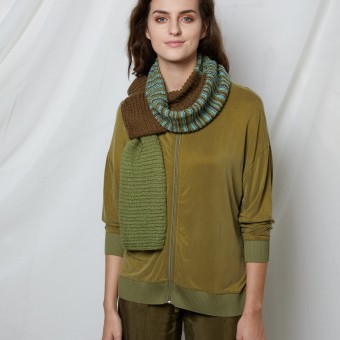 Вязаный шарф LANGYARNS Design Studio 990-88 пряжа линейки NORMA