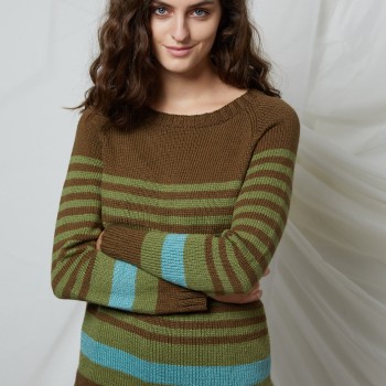 Вязаный свитер LANGYARNS Design Studio 990-86 пряжа линейки NORMA