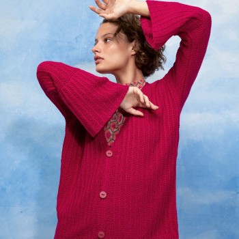 Вязаный кардиган FAM 276 Collection 276-13 LANGYARNS NORMA