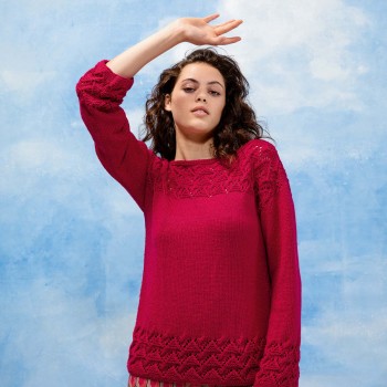 Вязаный свитер FAM 276 Collection 276-12 LANGYARNS NORMA