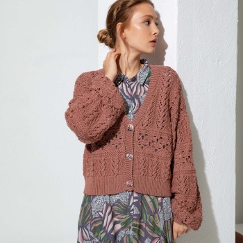 Короткий кардиган FAM 272 Collection 272-51 LANGYARNS NORMA