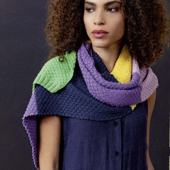 Вязаный разноцветный шарф Punto 26 PTO-026_08 LANGYARNS NORMA
