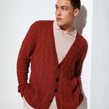 Мужской вязаный кардиган FAM 272 Collection 272-48 LANGYARNS NORMA