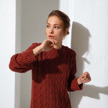 Вязаный женский свитер FAM 272 Collection 272-47 LANGYARNS NORMA