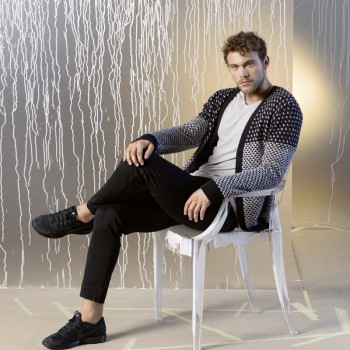 Мужской вязаный кардиган FAM 243 URBAN 243-15 LANGYARNS NORMA оттенки 959.0004 и 959.0023