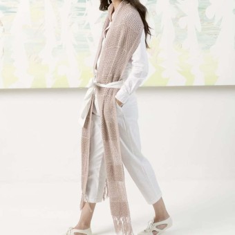 Вязаный длинный шарф FAM 242 COLLECTION 242-36 LANGYARNS NORMA