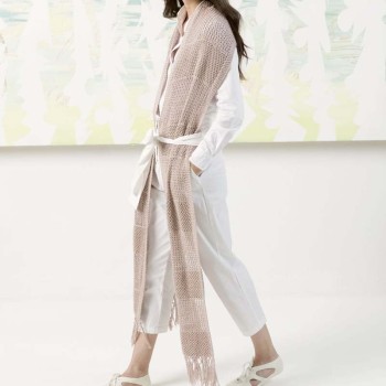 Вязаный длинный шарф FAM 242 COLLECTION 242-36 LANGYARNS NORMA