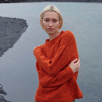 Вязаный свитер ISSA Punto 77 PTO-077_11 из пряжи LANGYARNS Donegal Tweed+