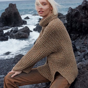 Вязаный свитер JANA Punto 77 PTO-077_15 из пряжи LANG YARNS Donegal Tweed+