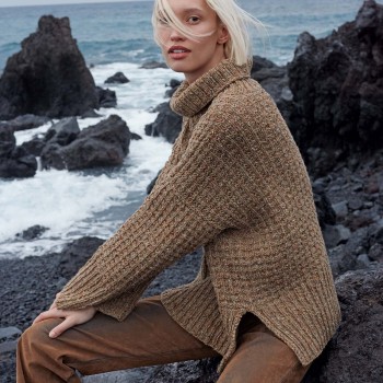 Вязаный свитер JANA Punto 77 PTO-077_15 из пряжи LANG YARNS Donegal Tweed+