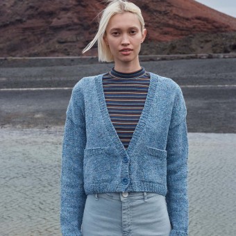 Вязаный кардиган SULLY Punto 77 PTO-077_09 из пряжи LANG YARNS Donegal Tweed+